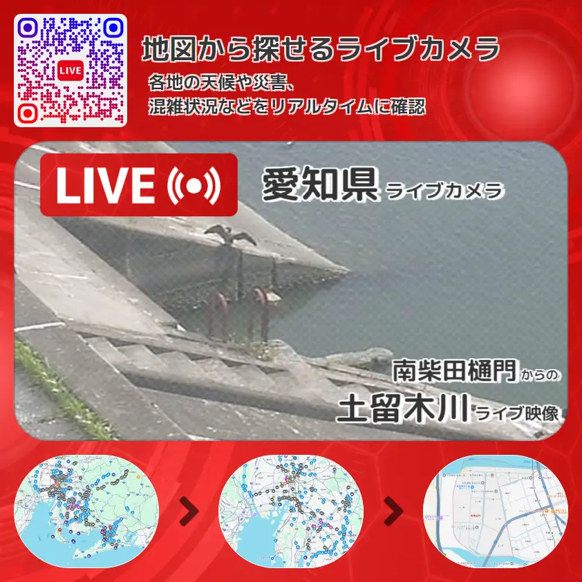 愛知県 「土留木川」ライブ映像(南柴田樋門 設置カメラ) ライブカメラ 監視カメラ