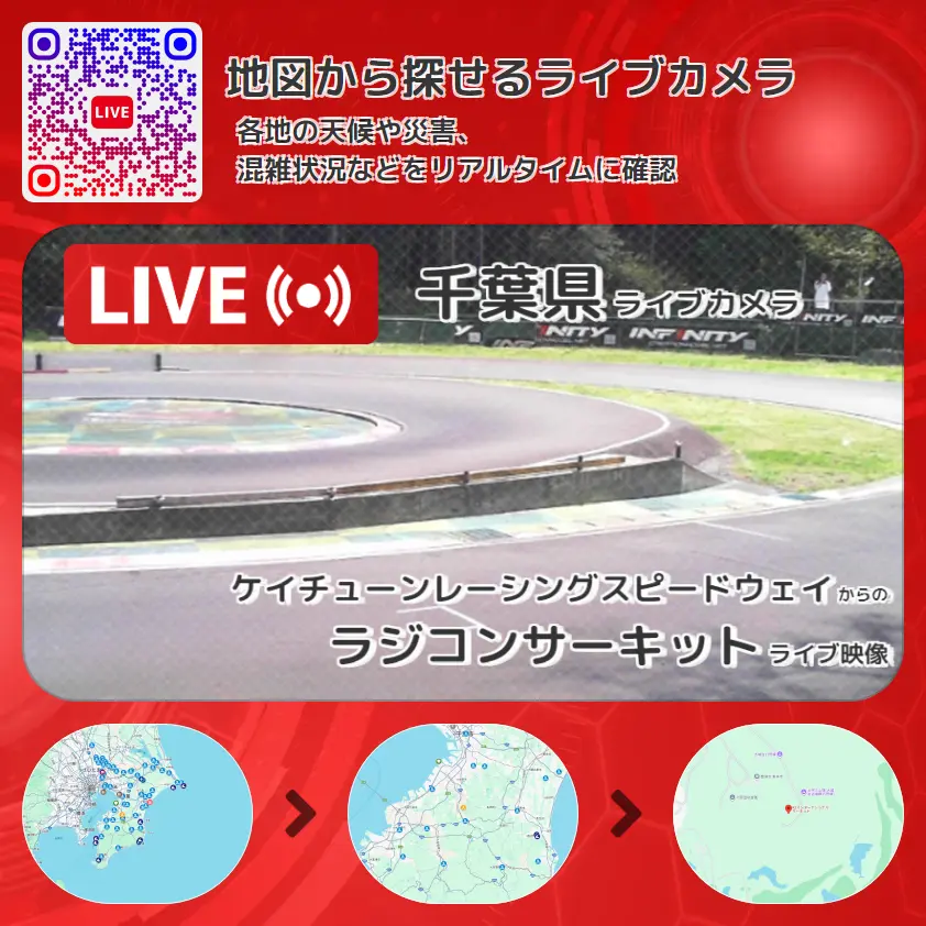 千葉県 「ラジコンサーキット」ライブ映像（ケイチューンレーシングスピードウェイ 設置カメラ） ライブカメラ 監視カメラ