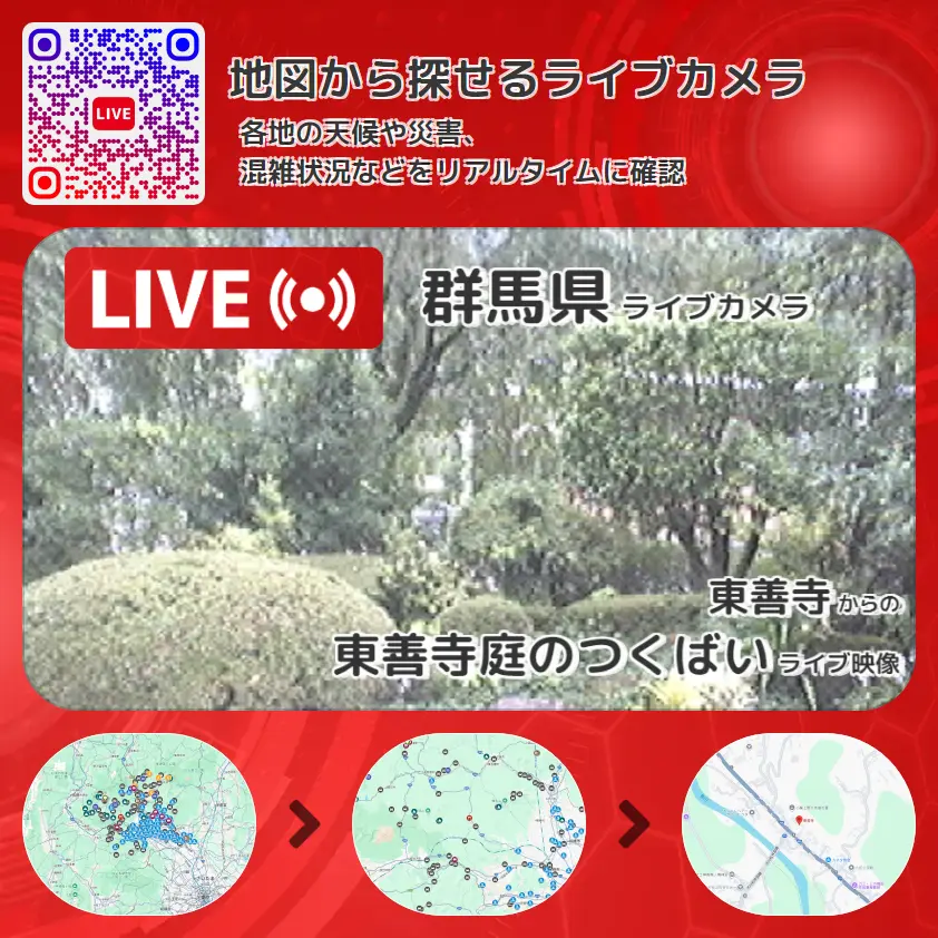 群馬県 「東善寺庭のつくばい」ライブ映像（東善寺 設置カメラ） ライブカメラ 監視カメラ