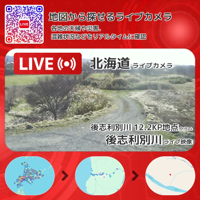 北海道 「後志利別川」ライブ映像(後志利別川 12.2KP地点 設置カメラ) ライブカメラ 監視カメラ