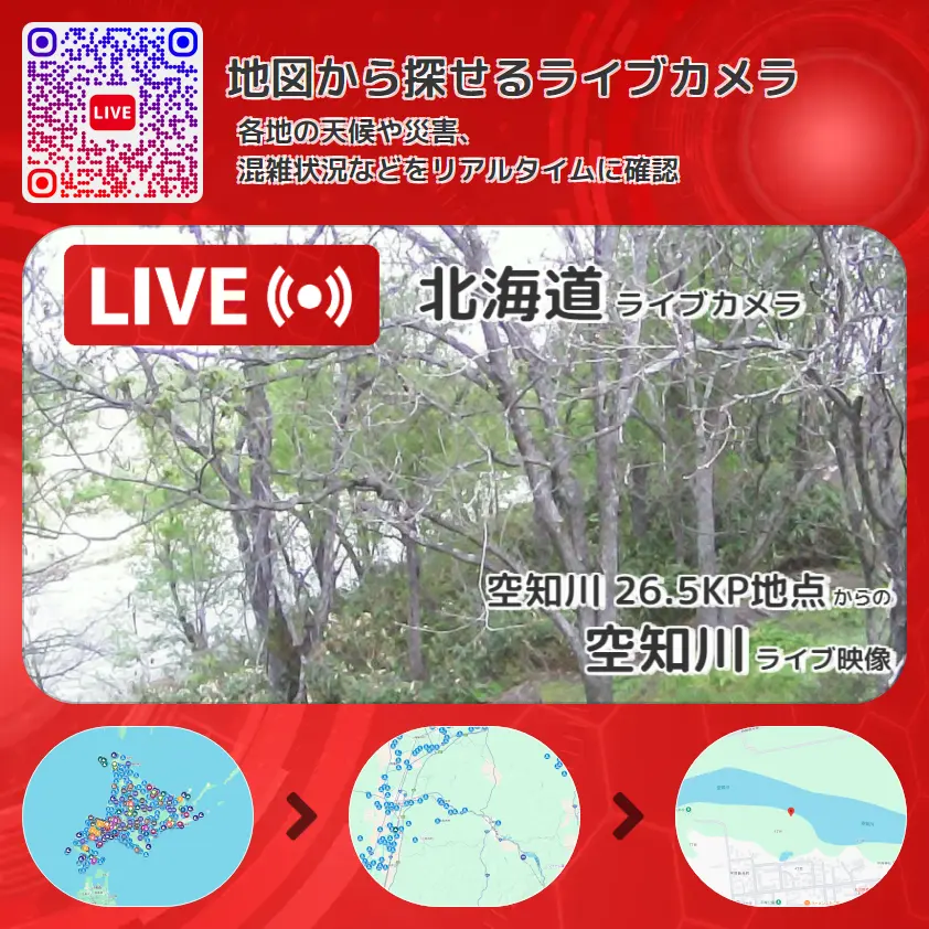 北海道 「空知川」ライブ映像(空知川 26.5KP地点 設置カメラ) ライブカメラ 監視カメラ