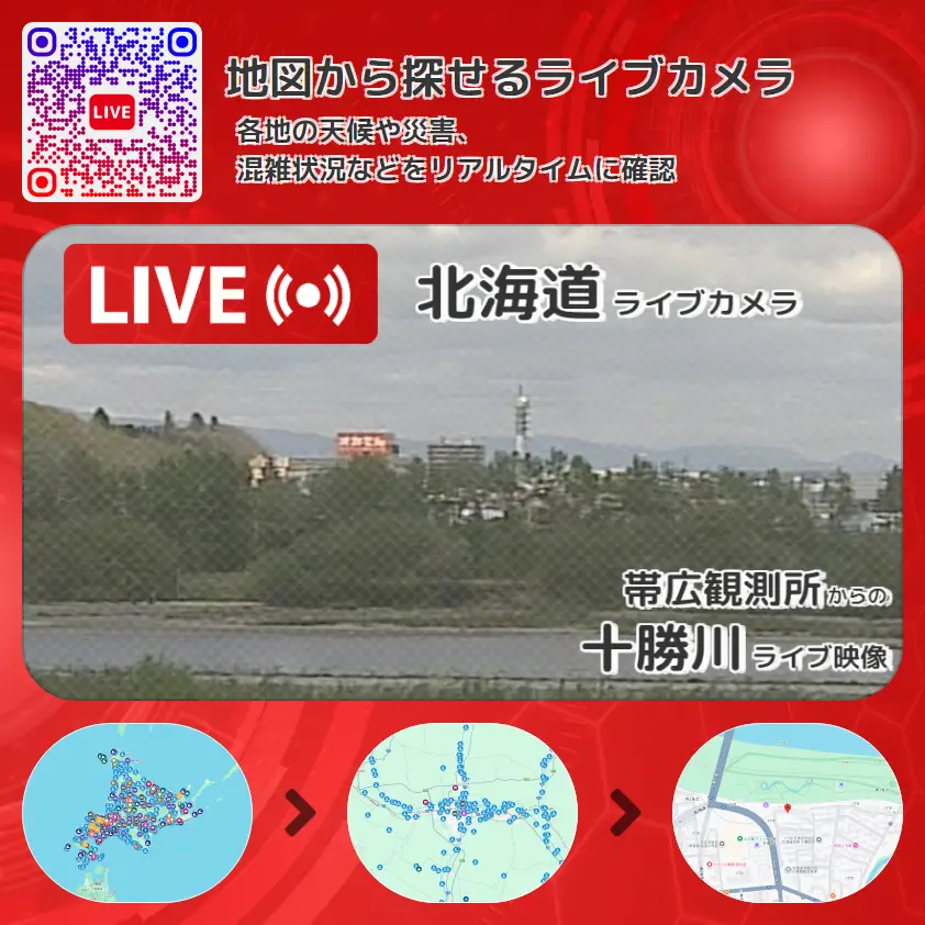 北海道 「十勝川」ライブ映像(帯広観測所 設置カメラ) ライブカメラ 監視カメラ