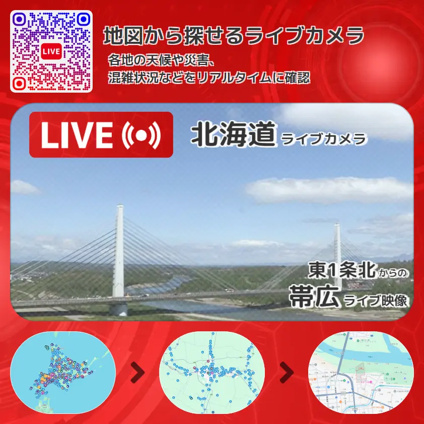 北海道 「帯広」ライブ映像(東1条北 設置カメラ) ライブカメラ 監視カメラ