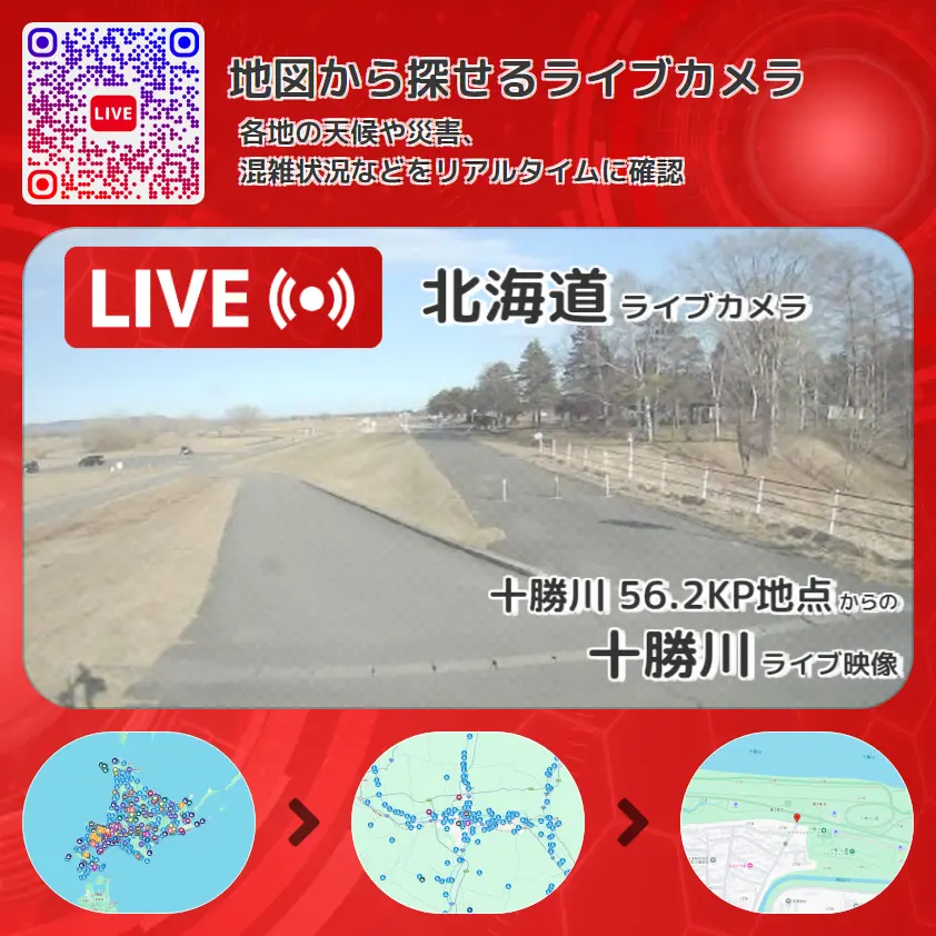 北海道 「十勝川」ライブ映像(十勝川 56.2KP地点 設置カメラ) ライブカメラ 監視カメラ