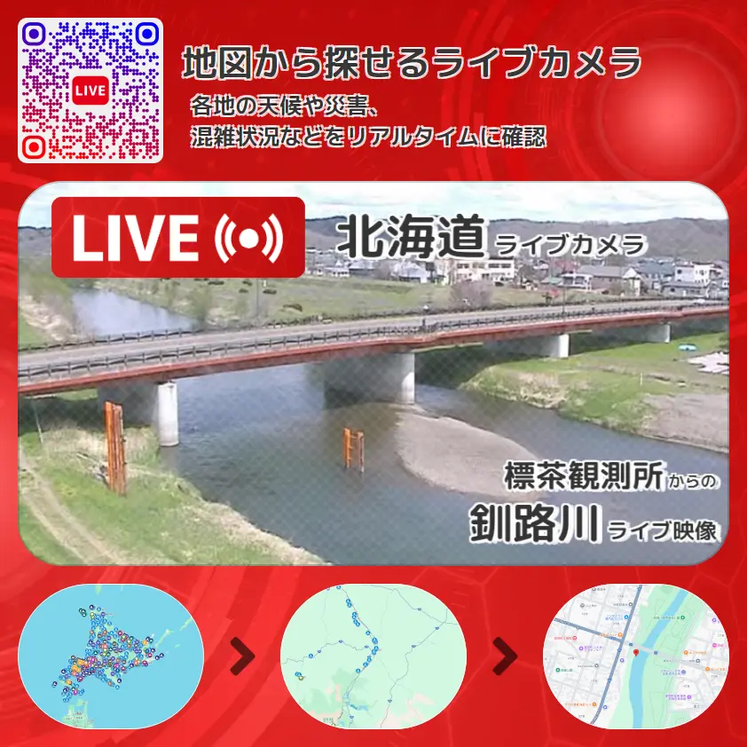 北海道 「釧路川」ライブ映像(標茶観測所 設置カメラ) ライブカメラ 監視カメラ