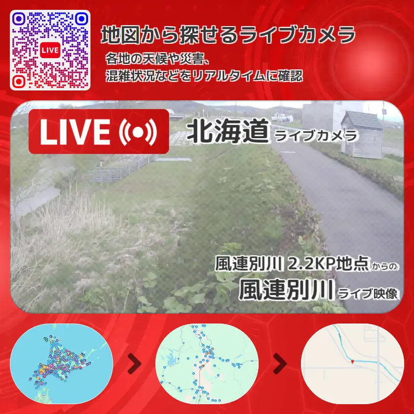北海道 「風連別川」ライブ映像(風連別川 2.2KP地点 設置カメラ) ライブカメラ 監視カメラ