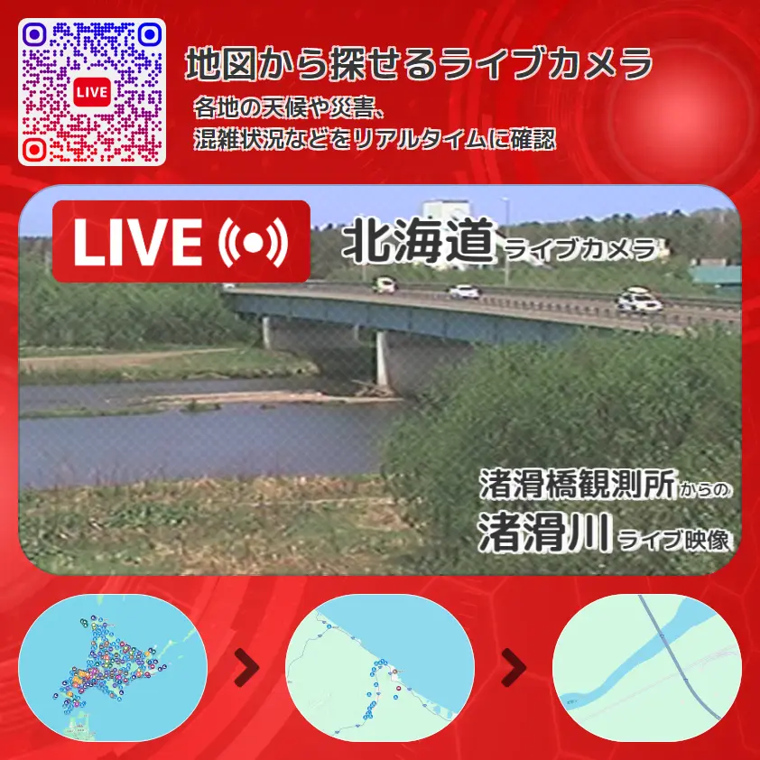 北海道 「渚滑川」ライブ映像(渚滑橋観測所 設置カメラ) ライブカメラ 監視カメラ