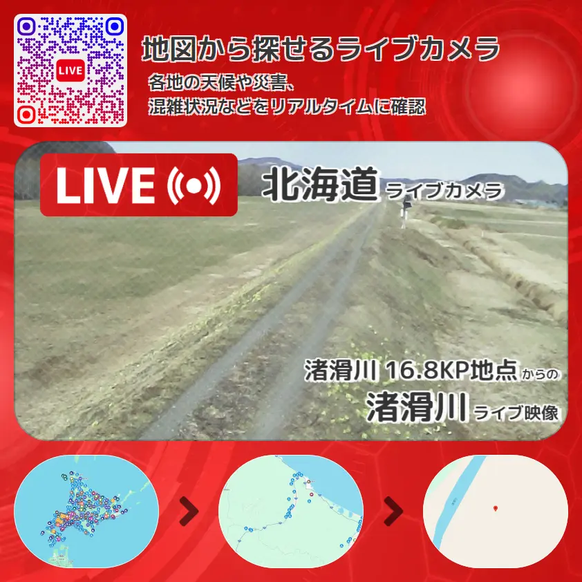 北海道 「渚滑川」ライブ映像(渚滑川 16.8KP地点 設置カメラ) ライブカメラ 監視カメラ
