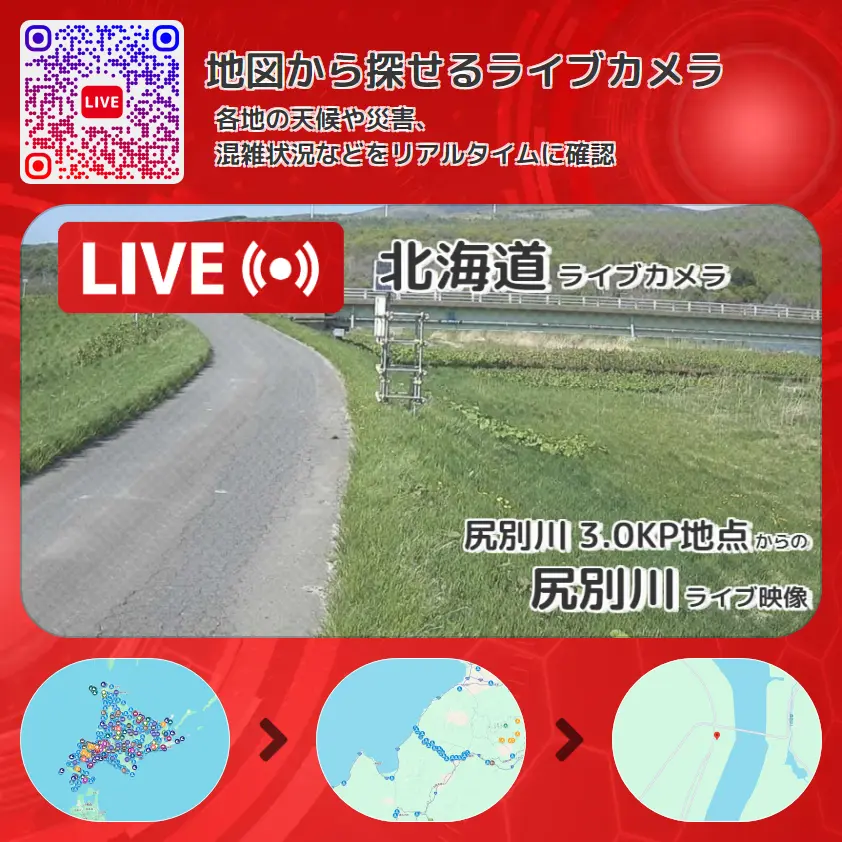 北海道 「尻別川」ライブ映像(尻別川 3.0KP地点 設置カメラ) ライブカメラ 監視カメラ