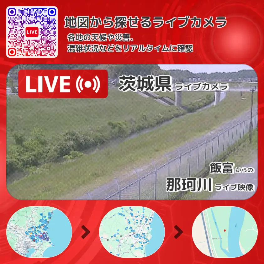 茨城県 「那珂川」ライブ映像(飯富 設置カメラ) ライブカメラ 監視カメラ
