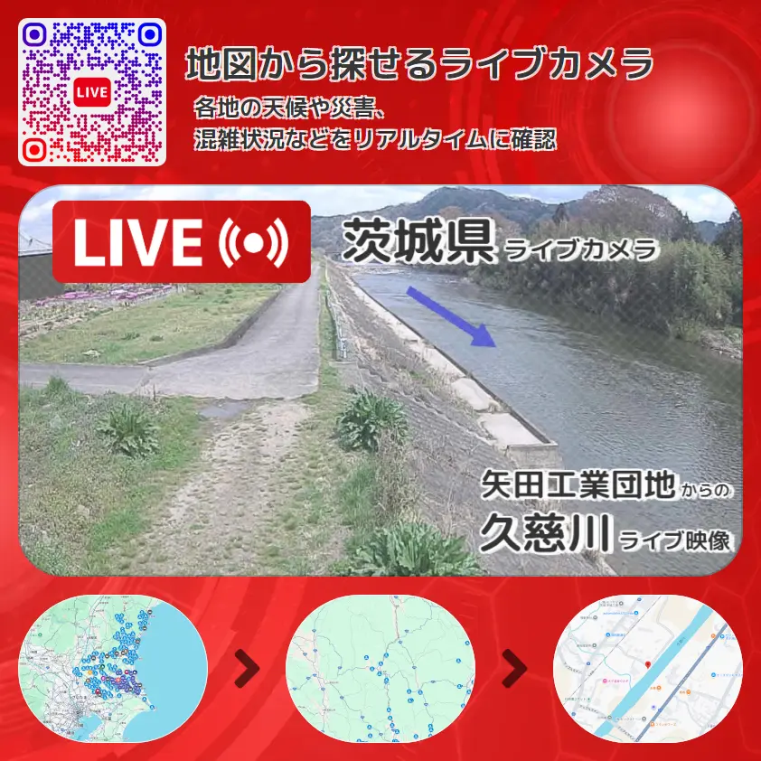 茨城県 「久慈川」ライブ映像(矢田工業団地 設置カメラ) ライブカメラ 監視カメラ