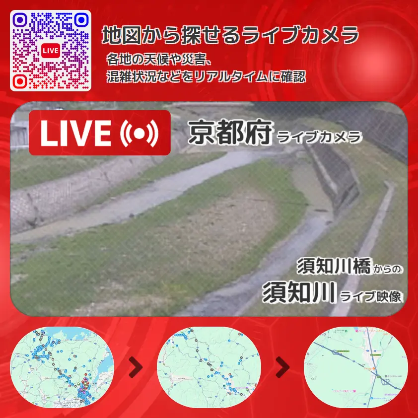 京都府 「須知川」ライブ映像(須知川橋 設置カメラ) ライブカメラ 監視カメラ