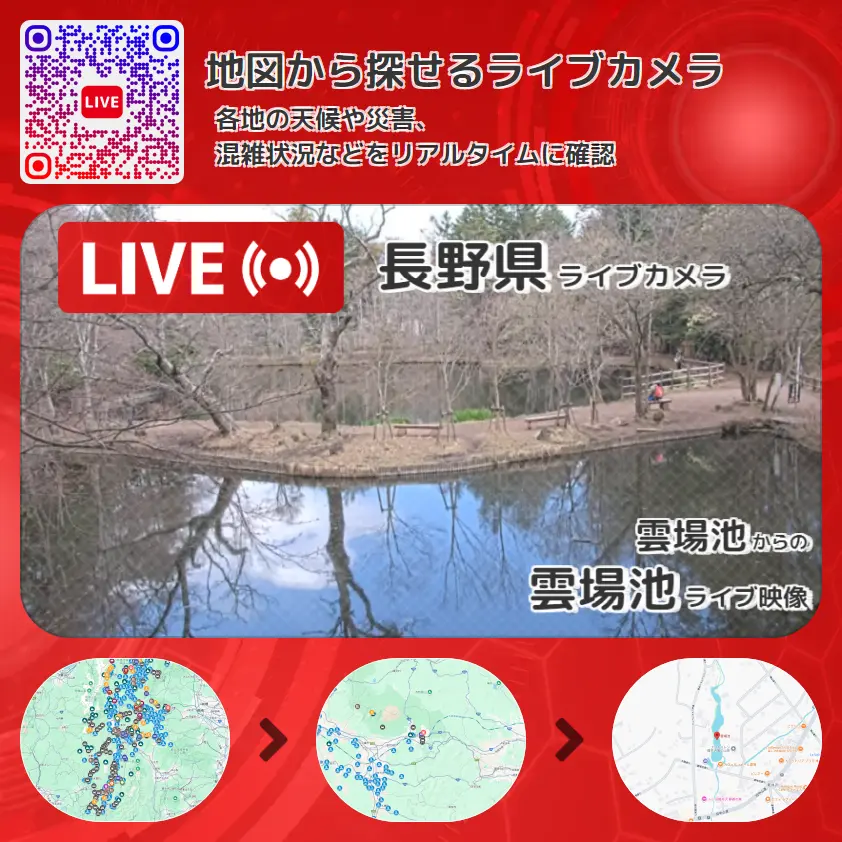 長野県 「雲場池」ライブ映像（雲場池 設置カメラ） ライブカメラ 監視カメラ