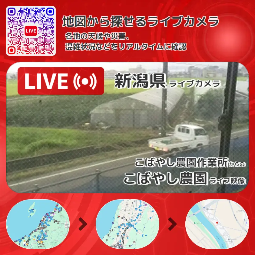 新潟県 「こばやし農園」ライブ映像(こばやし農園作業所 設置カメラ) ライブカメラ 監視カメラ