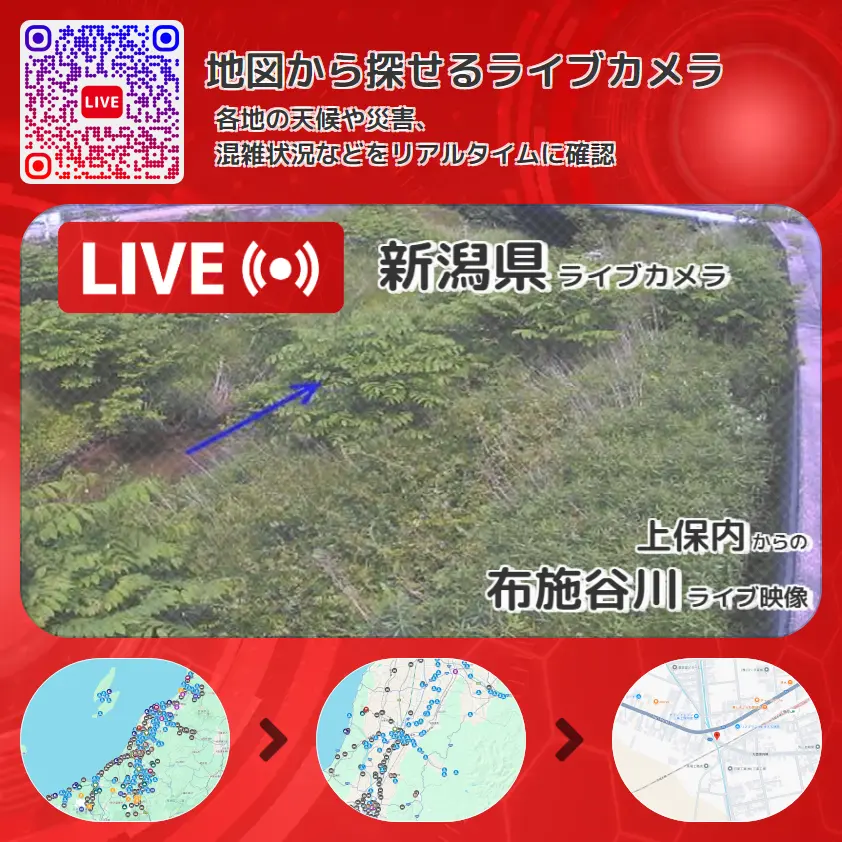 新潟県 「布施谷川」ライブ映像(上保内 設置カメラ) ライブカメラ 監視カメラ