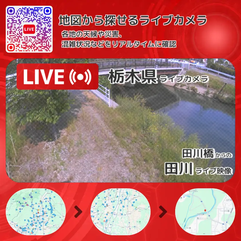 栃木県 「田川」ライブ映像(田川橋 設置カメラ) ライブカメラ 監視カメラ