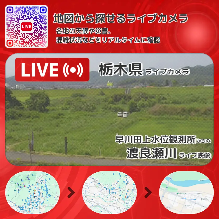栃木県 「渡良瀬川」ライブ映像(早川田上水位観測所 設置カメラ) ライブカメラ 監視カメラ