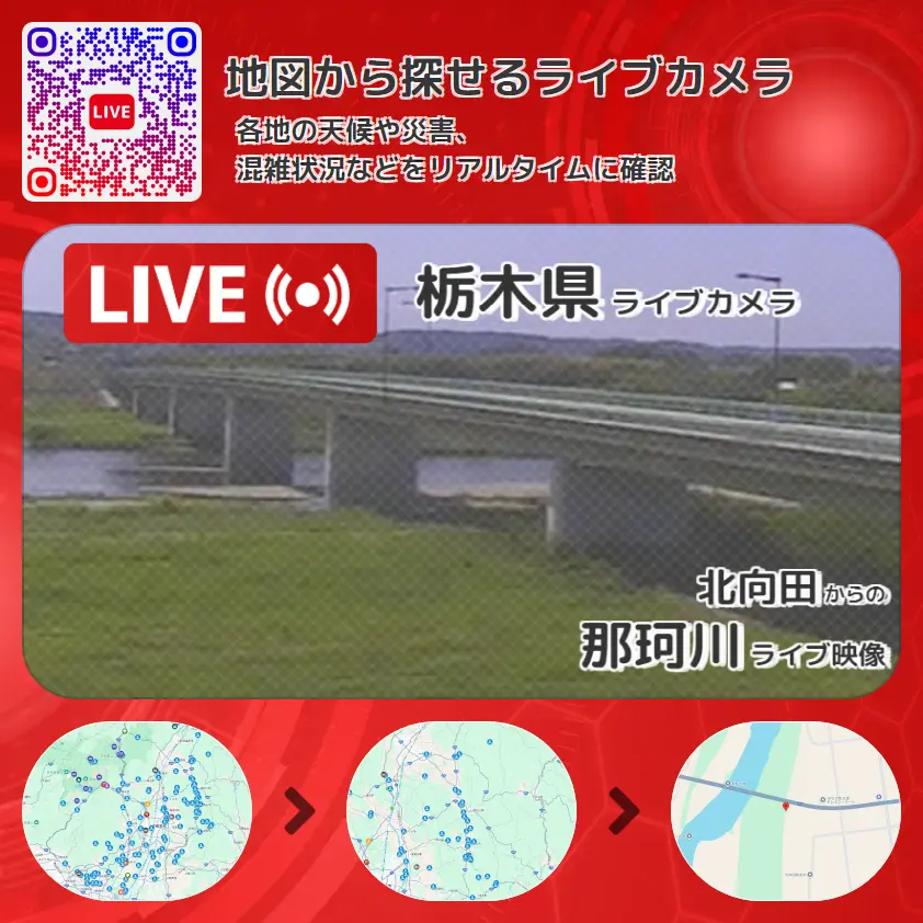 栃木県 「那珂川」ライブ映像(北向田 設置カメラ) ライブカメラ 監視カメラ