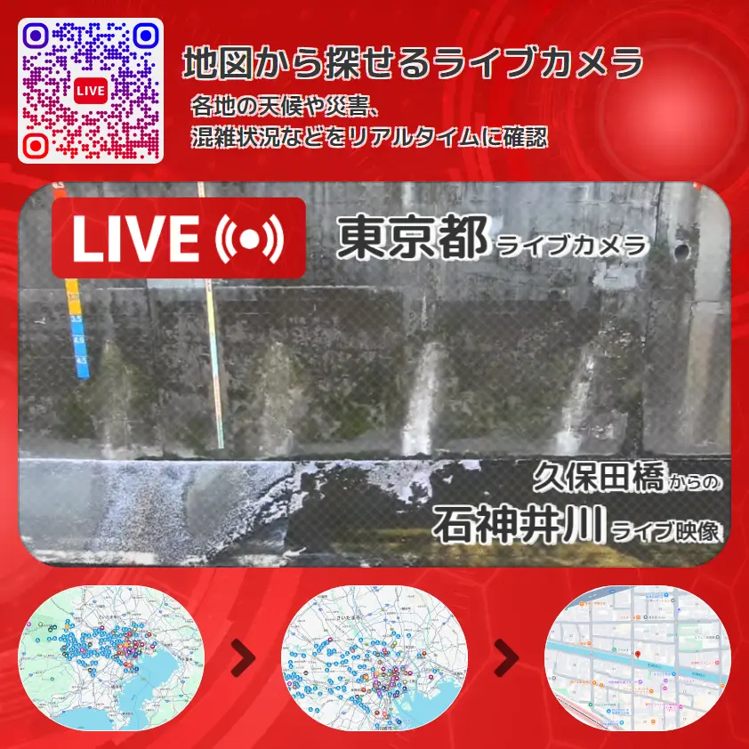 東京都 「石神井川」ライブ映像(久保田橋 設置カメラ) ライブカメラ 監視カメラ